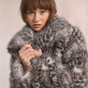 GREY FAUX COAT