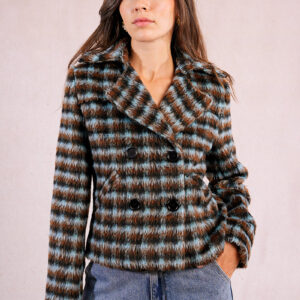 PLAID WOVEN COAT